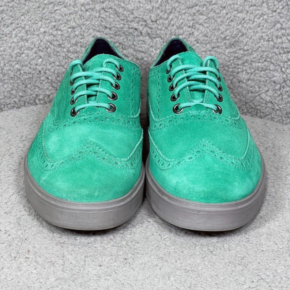 Cole Haan Bergen Mens Size 8.5 Wingtip Oxfords Shoes Green Mint Leaf Suede main image 9